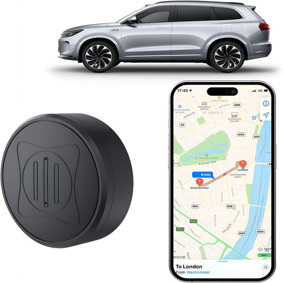 GJX Mini Gps Tracker for Vehicles: Tracker Device for Vehicles No Subscription No Monthly Fee Car Tracker Device Hidden Magnetic Real-Time Tracking for Cars Dogs Kids
