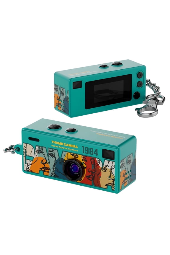 Mini Keychain Digital Camera,1984 Retro Portable Thumb Camera,1080P HD,Mini Digital Camera for Travel and Vlog,Pocket Video Recorder,USB-C Charging,Valentines Day Gifts (No TF Card)