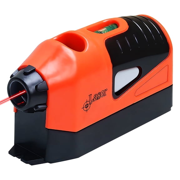 GJX Mini Laser Level with Double Bubble Vials, Portable Infrared Measurement Tool for Home Improvement, Construction, Tiling & Wall Mounting
