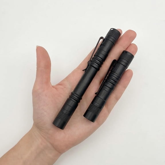 GJX Mini Led Pen Light Flashlight,Small Aluminum Pocket Flashlight with Clip for Inspection,Camping,Emergency,And Daily Lighting (3.5 Inches,5.25 Inches)