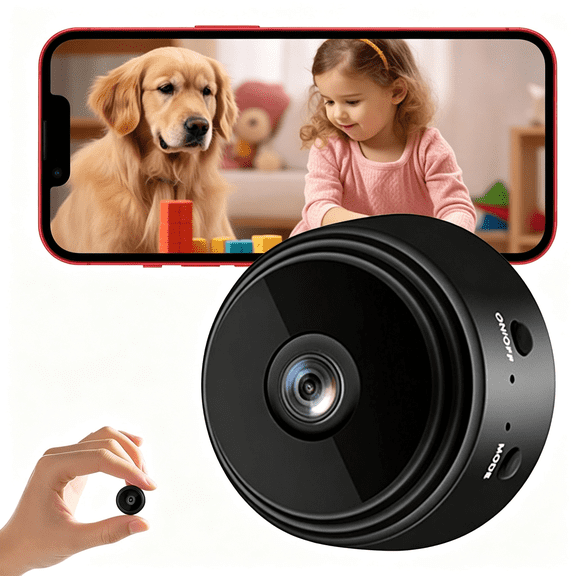 GJX Mini Nanny Cam with Night Vision,Motion Detection,Small Wireless Home Security Surveill,Compact Mini Camera Wireless