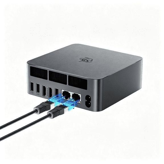 GJX Mini Pc, Amd Ryzen 7 7735Hs Processor(8C/16T, Up to 4.75Ghz) | Mini Computer 24G Lpddr5 1Tb Nvme Ssd, Desktop Pc 4K@60Hz Dual Display/Dual 2.5G Lan/Wifi6/Bt5.2