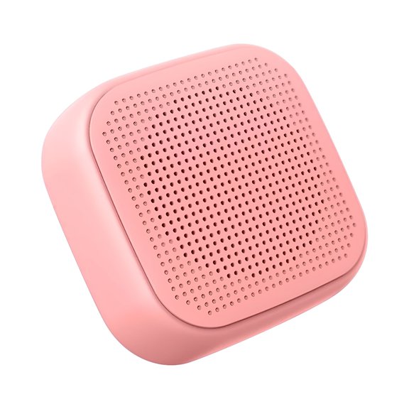 GJX Mini Portable Bluetooth Speaker, Pink Wireless Audio with Enhanced Bass, Hands-Free Voice Control, Compact Travel Gift