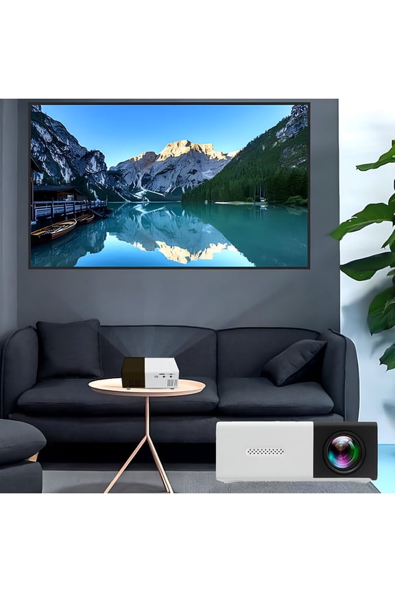 Mini Portable HD Projector with Built-in Speakers and Auto Focus - Perfect for Indoor/Outdoor Movies, Shows, Sports, and Music - Easy to Connect to Phone or Laptop