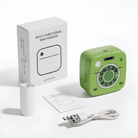 GJX Mini Printer,Bluetooth Pocket Thermal Printer Inkless Portable Sticker Printer Compatible with Ios And Android,Wireless Photo Printer for Printing Label,Receipt,Journal,Notes,Memo,Photos