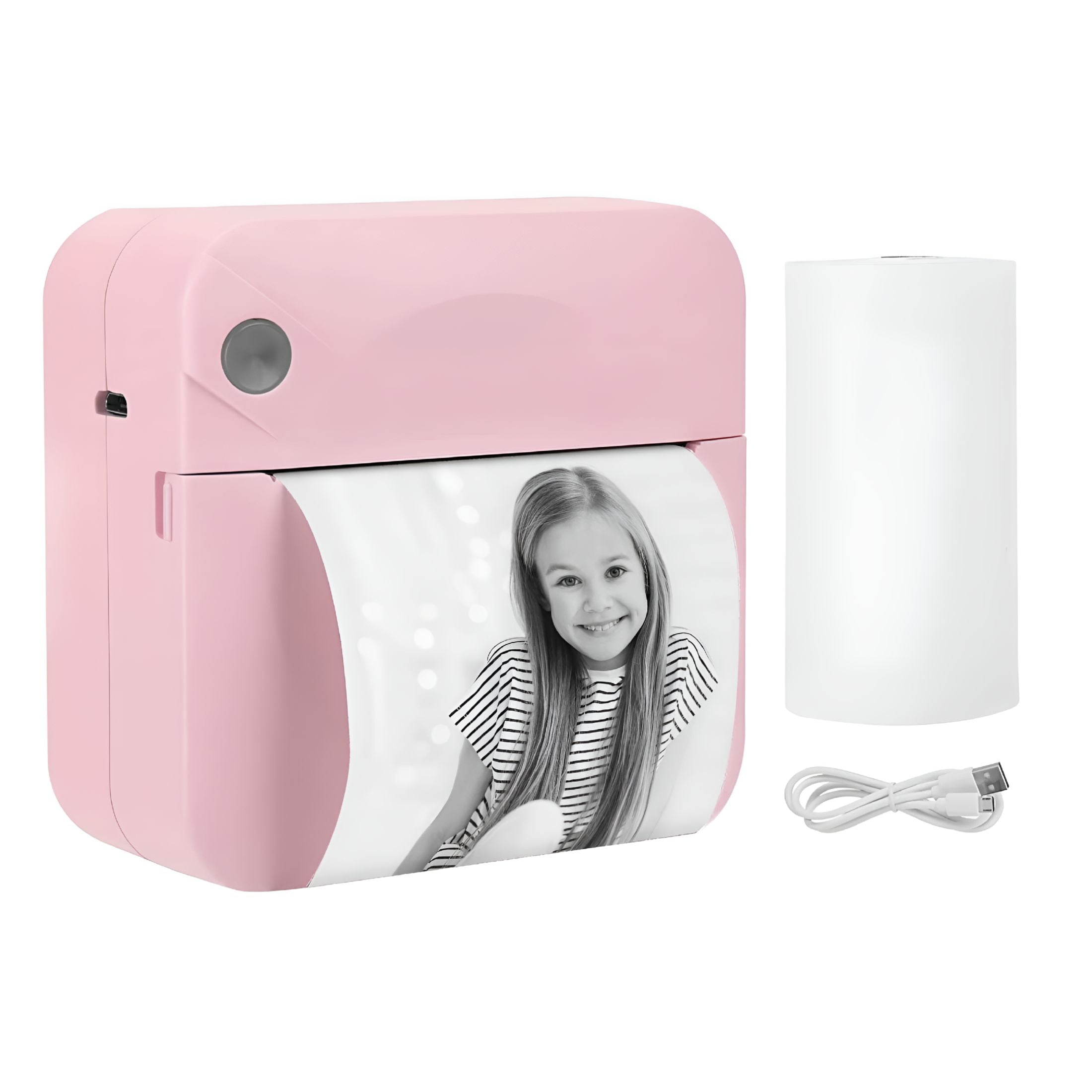 GJX Mini Printer, Bluetooth Pocket Thermal Printer Inkless Portable Sticker Printer Compatible with iOS and Android, Wireless Photo Printer for Printing Label, Journal, Study Notes, Memo, Photos