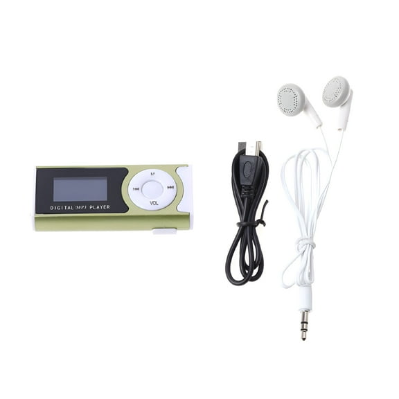 GJX Mini USB Aluminum LCD Screen 32GB Micro SD TF Card Clip Design Digital Music MP3 Player