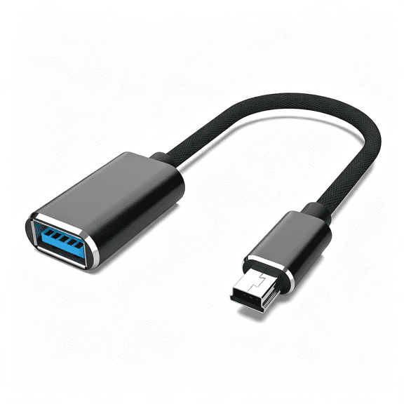 GJX Mini Usb Otg Cable for Digital Cameras - Usb a Female to Mini Usb B 5-Pin Male Adapter Braided Cable Mini Usb Cable