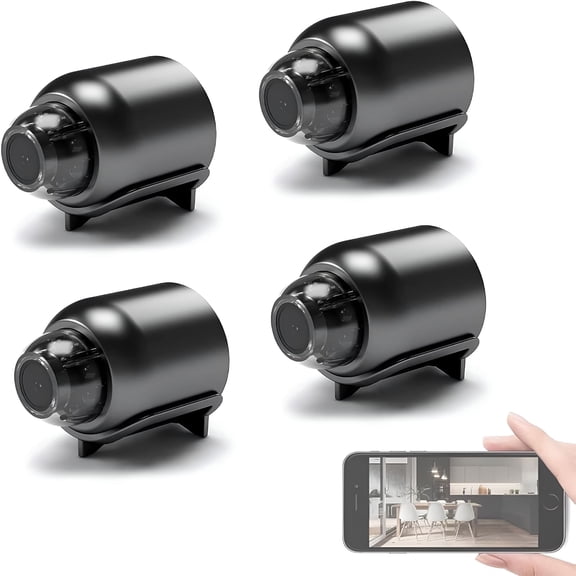 GJX Mini WiFi Camera HD,Cat Eye Security Camera,1080P Compact Mini Camera with Night Vision,Motion Detection,Remote Monitoring for Home,Office,Car
