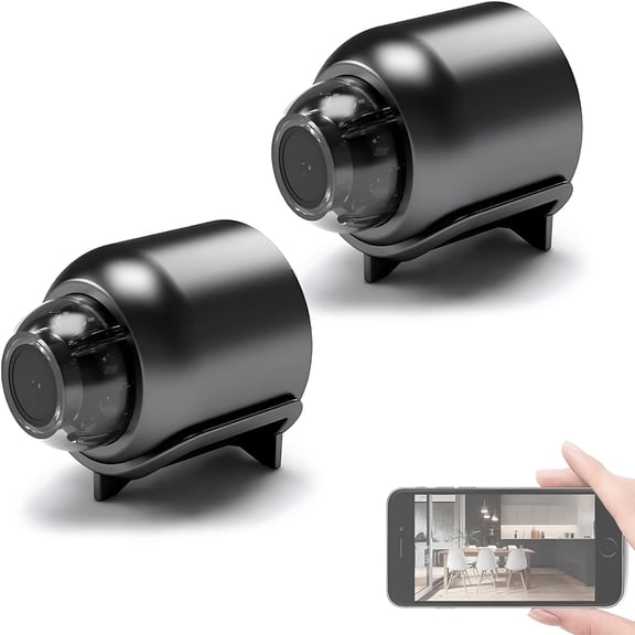 GJX Mini WiFi Camera HD,Cat Eye Security Camera,1080P Compact Mini Camera with Night Vision,Motion Detection,Remote Monitoring for Home,Office,Car