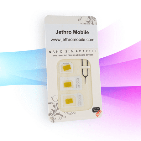 GJX Mobile SIM Card Adapter 4-in-1 Nano & Micro SIM Card Adapter Kit Converter for Phones