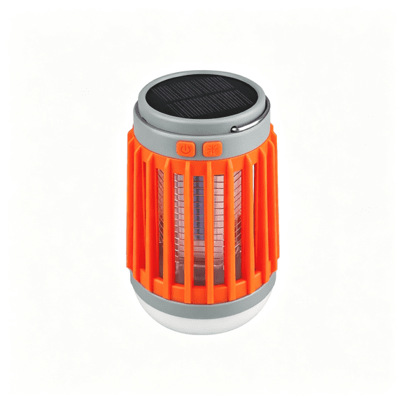GJX Mosquito Killer Buzz Blast Pro Bug Zapper Solar Bug Zapper Outdoor Waterproof and Indoor Light Flashlight Camping Mosquito Killer Led Light (Orange)
