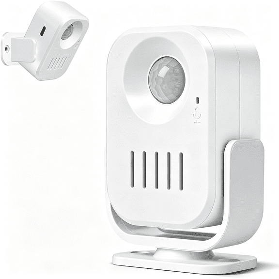 GJX Motion Sensor Alarm with 20S Custom Voice Recording, 120Db Loud Indoor Motion Detector Alarm, Wireless Doorbell Entry Alert for Business, Store, Office and Caregiver