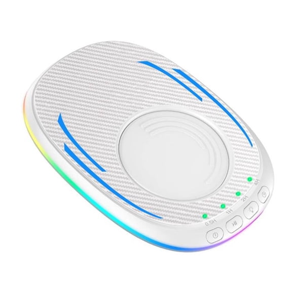GJX 2026 New Mouse Jiggler Slim and Quiet Build Mouse Jiggler Undetectable Color Changing Effects Mouse Mover Device Undetectable,White