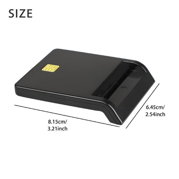 GJX Multi-Function CAC Card Reader, USB Smart Card Reader for Military ID, SIM, and PIV Cards, Portable Access Device for Secure Banking, Tax Filing, and Government Systems