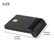GJX Multi-Function CAC Card Reader, USB Smart Card Reader for Military ID, SIM, and PIV Cards, Portable Access Device for Secure Banking, Tax Filing, and Government Systems