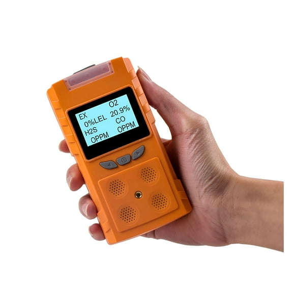 GJX Multi Gas Detector Gas Meter O2 CO H2S EX 4 in 1 Oxygen Hydrogen Sulfide Carbon Monoxide Combustible Gas Leak Detector ,Portable