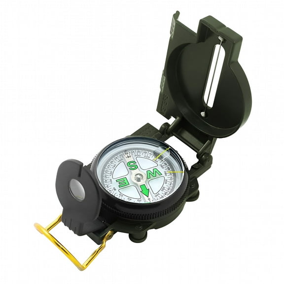 GJX Multifunctional Compass for Hiking & Camping, Luminous Survival Gear with Magnifier & Ruler