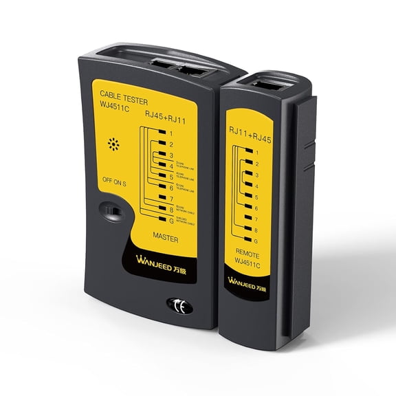 GJX Network Cable Tester for Lan Ethernet Cable Rj45/Rj11/Rj12,Tests Cat5/Cat5E/Cat6/Cat6A/Cat7 Utp/Stp Cables-Wire Mapping&Fault Finder for It/Home 9V Battery Included