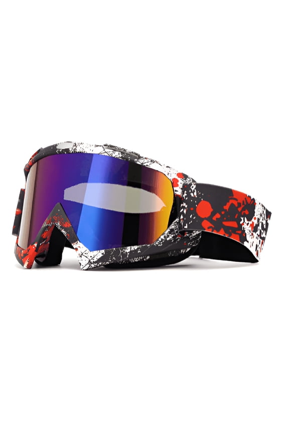 New Motorcycle/Ski Goggles, Off-Road Sports Sunglasses, Windproof, Uv400, Anti-Blue Light Pc Lens  Soft Sponge Lining, Dual Strap, Lightweight  Unisex, Stylish
