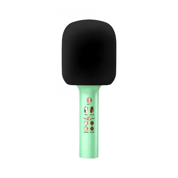 GJX New Wireless Bluetooth Condenser Microphone, Live Streaming Singing Microphone, Audio Integrated Microphone, Smartphone, Karaoke Treasure Green