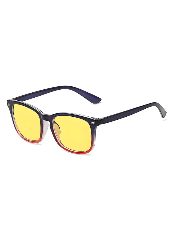 Night Driving Glasses,Optimal Glare Reduction Night Vision Glasses,Impact-Resistant Frame and Lenses Night Driving and Cycling Eyewear,Black&Red