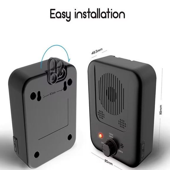 GJX No Barking Device for Dogs,Ultrasonic Dog Barking Silencer,ABS Material Training Dog Clicker,Black