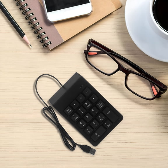 GJX Number Pad for Laptop 19-Key Mechanical USB Numpad for Efficient Data Entry (5.31X3.39X0.79 Inches)