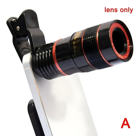 GJX Optical Zoom Lens Telescope Telephoto Clip on For Mobile Phone Camera 12x