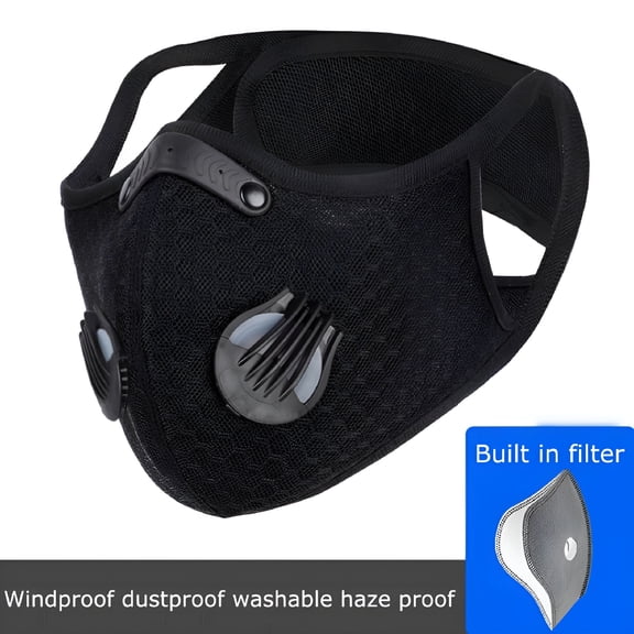 GJX 2026 New Outdoor Riding Dust Mask Black for Cycling,Motorbiking,Outdoor Sports,Dust Protection,Hiking,Air Pollution Defense
