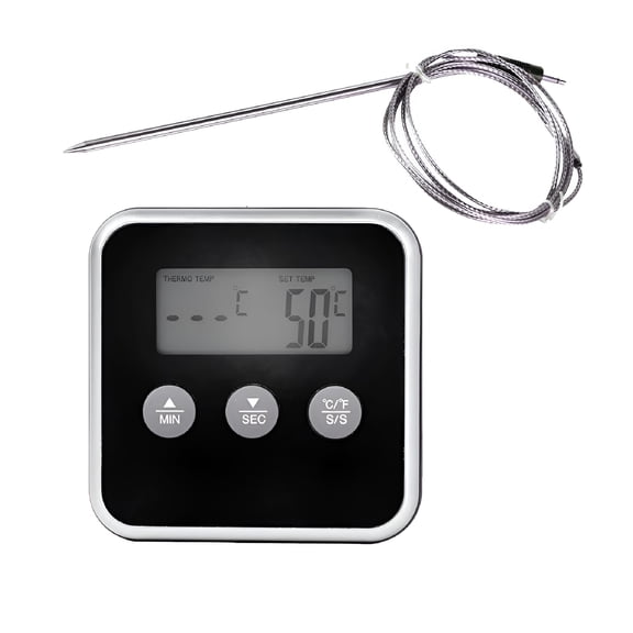 GJX Oven Thermometers Wireless Food Cooking BBQ Thermometer LCD Barbecue Timer Alarm Probe Temperature Kitchen Cooking Tools without Battery