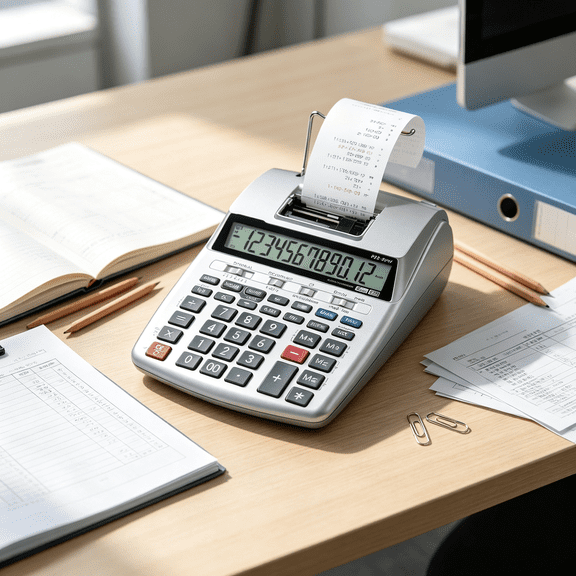 GJX P23-Dhv-3 Printing Calculator with Double Check Function,Tax Calculation and Currency Conversion-Paper Roll Includedin Box Calculator with Tape Print Out