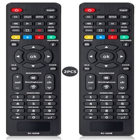GJX (Pack of 2) Universal TV Remote Control Replacement for TCL,,Insignia,LG,Hisense,Son-y,Philips,Vizio,Sharp,Panasonic,Sanyo and Other Brands LCD LED 3D HDTV Smart TV Remote