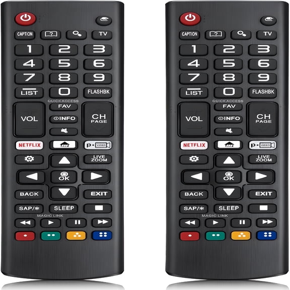 GJX Pack of 2 for Smart Tv Remote Control Replacement, Universal for All Smart Tvs, Tv Remote Control Universal