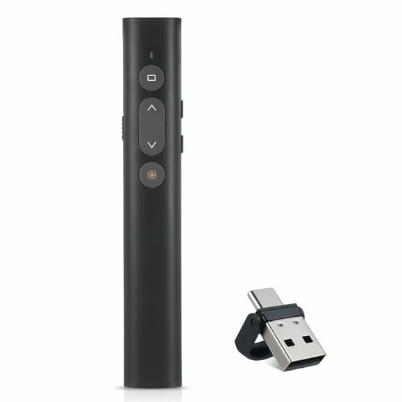 GJX Page-turning Pen, Presentation Clicker Dual Head, 50m Remote Pointer, for Classroom, Lecture Hall, Conference Room, Office Meeting.
