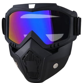 GJX Paintball Mask Anti Fog,Tactical Full Face Mask Ski Mask Goggles Detachable Adjustable,Motorcycle Riding Face Protection, Durable Airsoft Mask