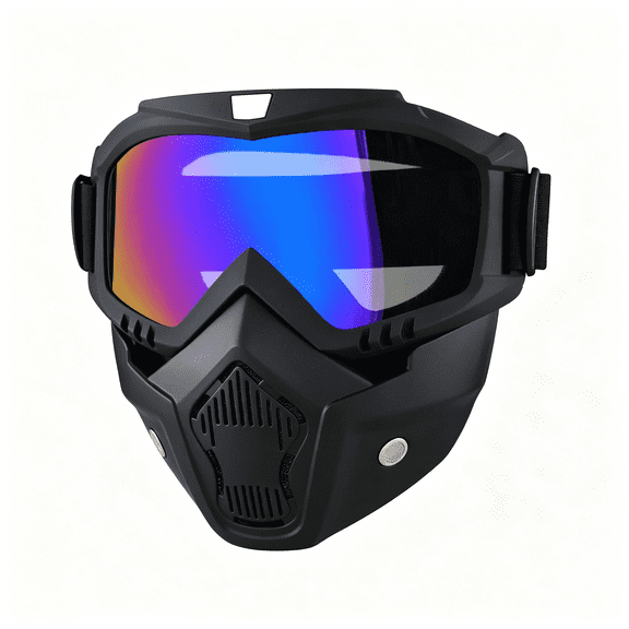 GJX Paintball Mask Anti Fog,Tactical Full Face Mask Ski Mask Goggles Detachable Adjustable,Motorcycle Riding Face Protection