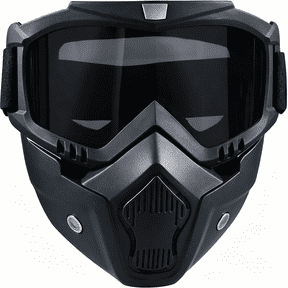 GJX Paintball Mask Anti Fog,Tactical Full Face Mask Ski Mask Goggles Detachable Adjustable,Motorcycle Riding Face Protection