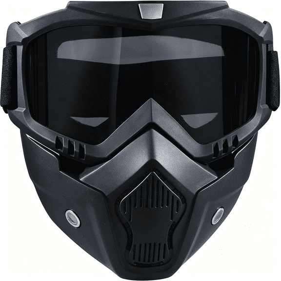 GJX Paintball Mask Anti Fog,Tactical Full Face Mask Ski Mask Goggles Detachable Adjustable,Motorcycle Riding Face Protection