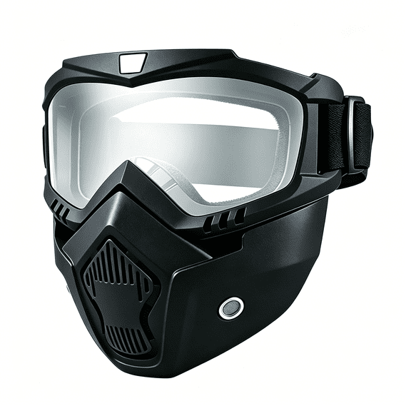 GJX Paintball Mask Anti Fog,Tactical Full Face Mask Ski Mask Goggles Detachable Adjustable,Motorcycle Riding Face Protection