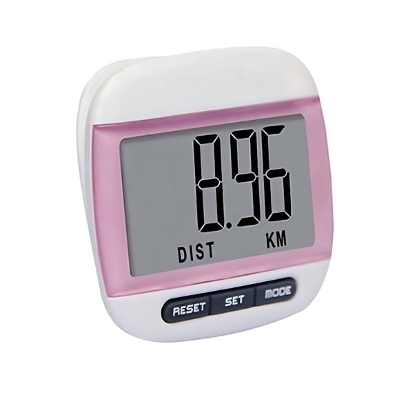 GJX Pedometer for Walking Accurate Step Counter Simple with Clip Electronic Pedometer for Exercise Time Outdoor Activities Men Women Kids Adults Pink Pedometer for Walking Steps and Miles
