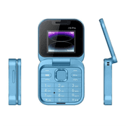 GJX Keypad Phones,Compact Cell Phone with Dual SIM,16GB Flip Phone,Blue Small Phone