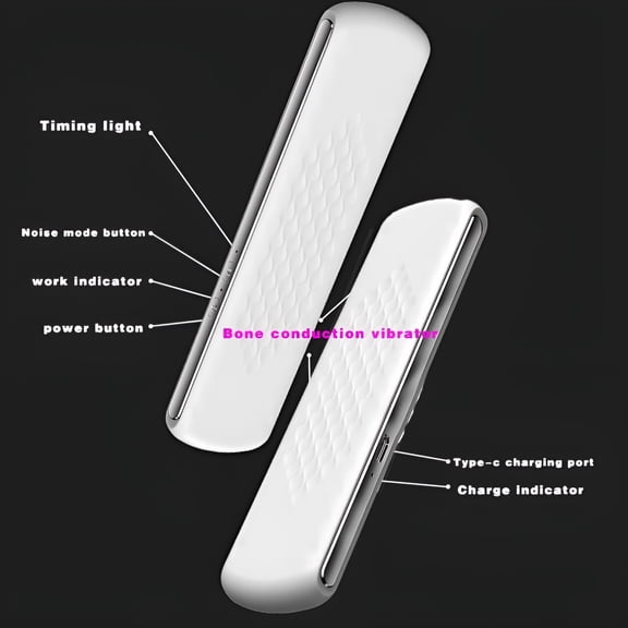 GJX Pillow Speaker-Bone Conduction Wireless Bluetooth Sleep Aid,Bluetooth Wireless Sleep Aid Sound for White Noise Machine,Pillow Speakers for Sleeping