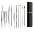 GJX Pimple Popper Tool Kit-10Pcs Blackhead Remover Comedone Extractor ...