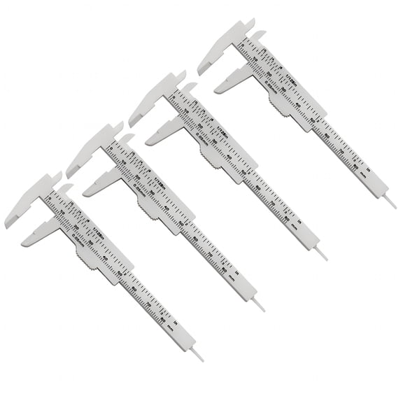 GJX Plastic Calipers 3 inch 80mm Mini Calipers Double Scale Rulers Measuring Tool Easy to Carry for Office Student School Use Precision Measurement Tool