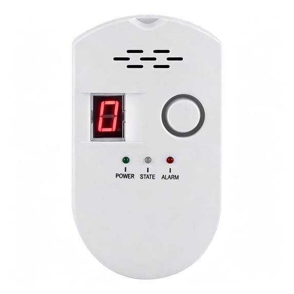 GJX Plug-In Digital Natural Gas Detector High Sensitive Home Alarm Combustible Leak Monitor for Kitchen Bathroom Garage Safety Protection Early Warning System Easy Install Home Security