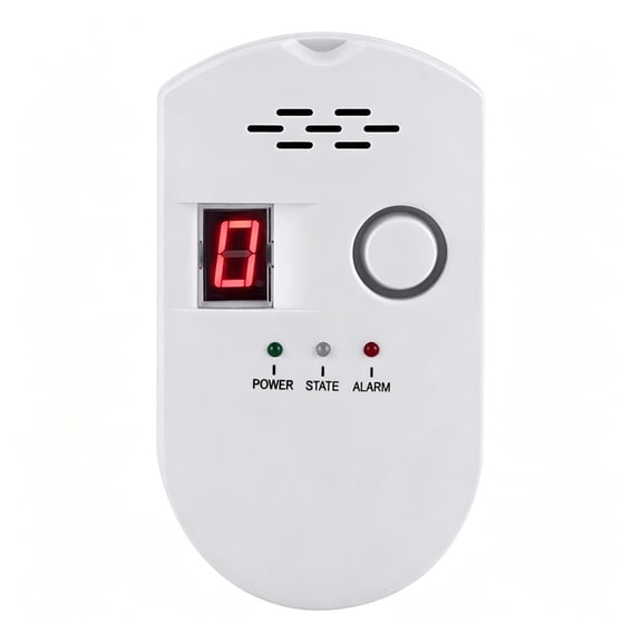 GJX Plug-In Digital Natural Gas Detector High Sensitive Home Alarm Combustible Leak Monitor for Kitchen Bathroom Garage Safety Protection Early Warning System Easy Install Home Security