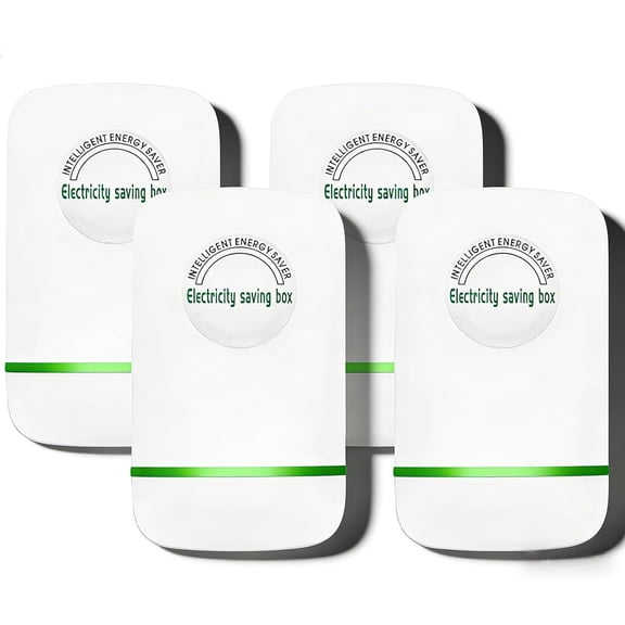 GJX Plug in Power Box Saver,Power Factor Saver,Surge Protection&Thermoregulation,90V-250V 28Kw Load,Plug&Play,Compact Abs Design,Hot Swappable for Home&Office(4Pc)