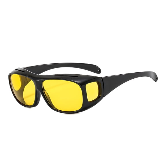 GJX Polarized Night Vision Goggles Night Driving Anti-High Beam Eye Protection Glasses Night Time Driving Glasses for Women
