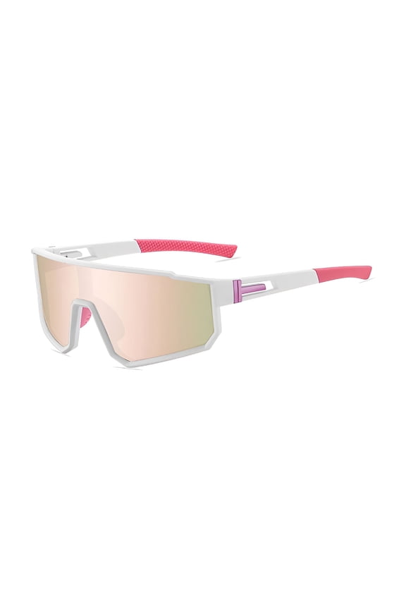 Polarized Sports Sunglasses,Polarized Cycling Sunglasses for Men and Women,Uv Protection Running Mountain Bike Baseball Sunglasses,Big Frame,Sunglasses Goggles Ideal for Outdoor,Pink
